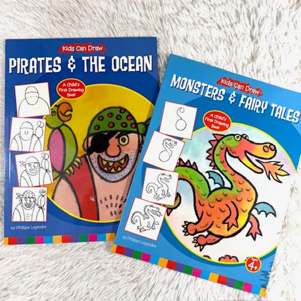 Kids Can Draw Pirates & the Ocean + Monsters & Fairy Tales Drawing Books
